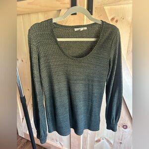 Express Dark Green Scoop Neck Sweater